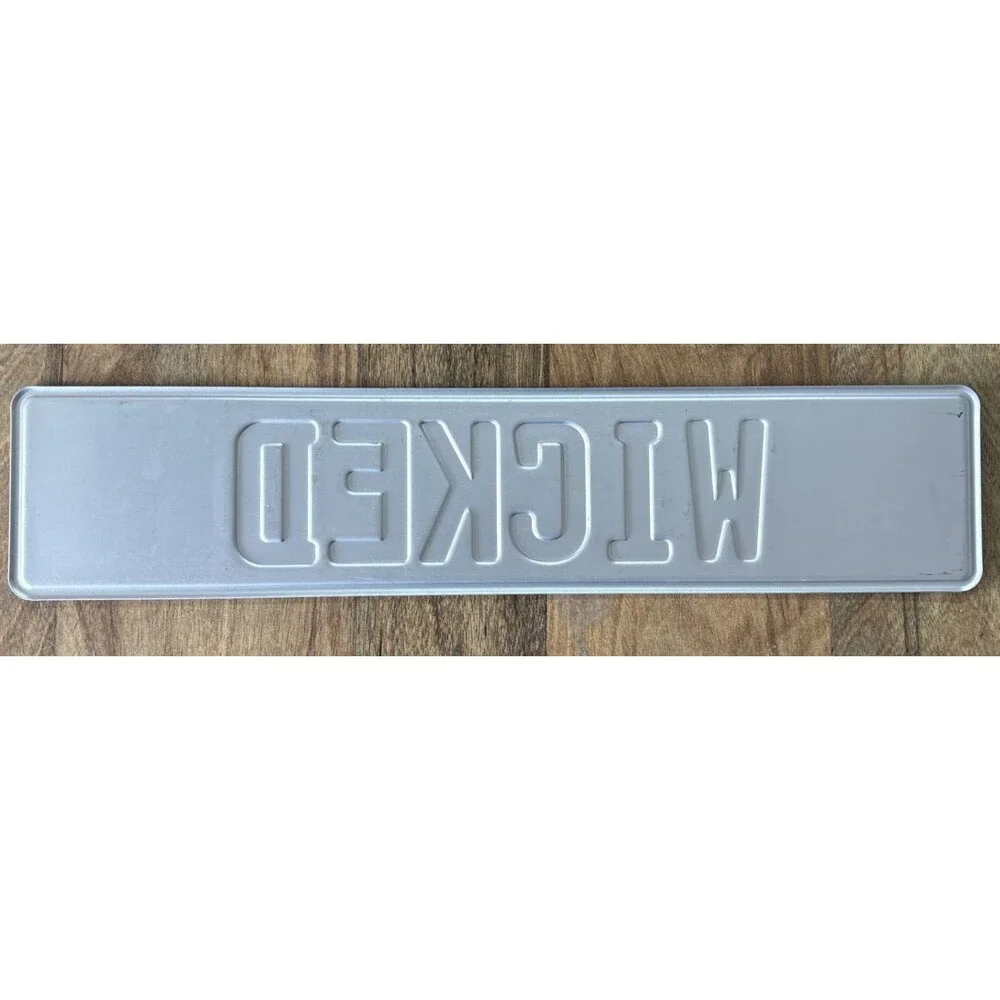 Wicked European License Plate - Dorm, Game Room sign